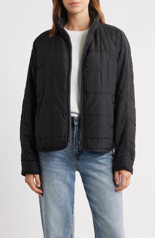 Thread & Supply Box Quilted Zip Jacket In Black