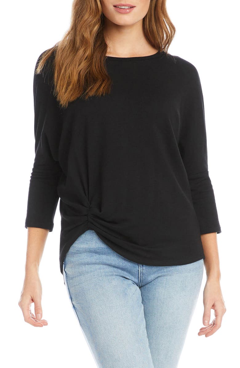 Karen Kane Three-Quarter Sleeve Pick-Up Top, Main, color,