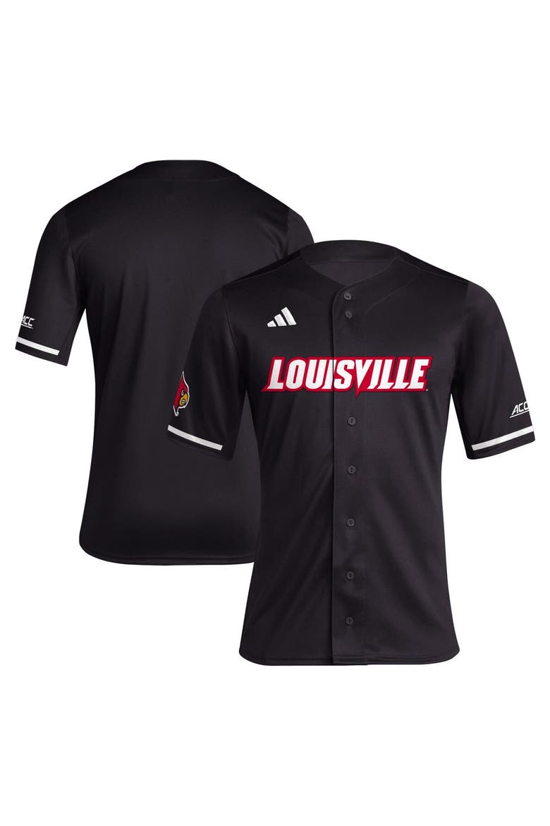 Men's adidas Black Louisville Cardinals Replica Baseball Jersey, Alternate, color, Black