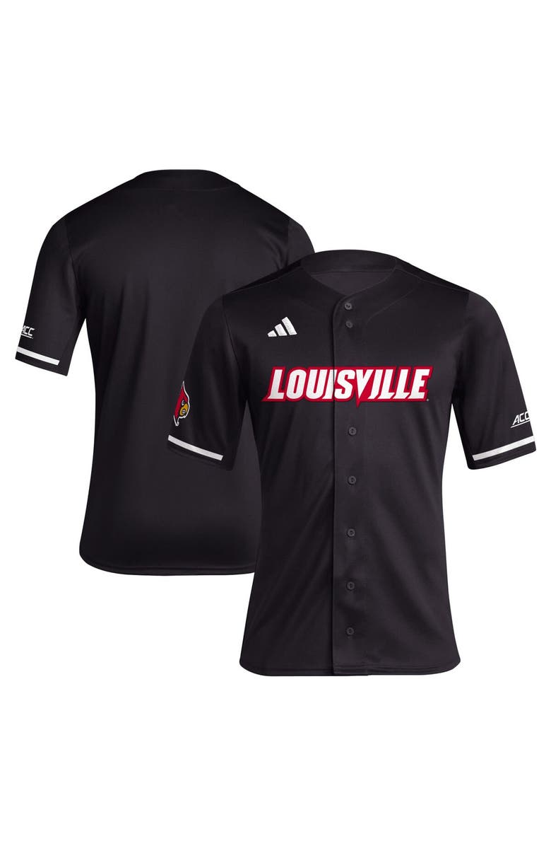 adidas Men's adidas Black Louisville Cardinals Replica Baseball Jersey, Alternate, color, Black