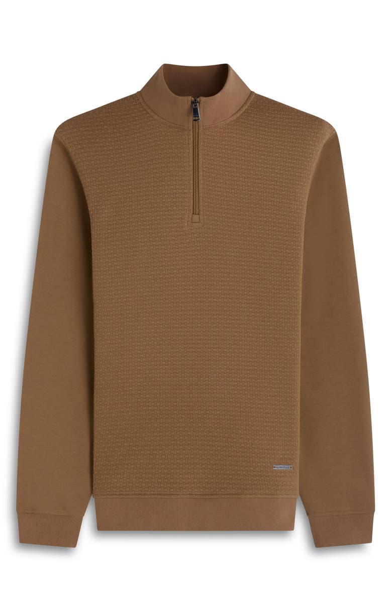 Bugatchi Quarter Zip Top, Alternate, color, Camel