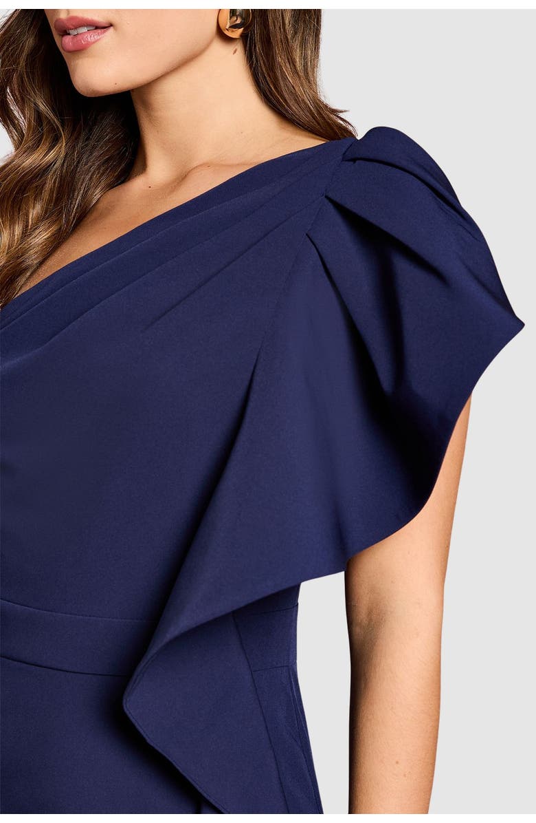 Coast One Shoulder Pencil Midi Dress, Alternate, color, Navy