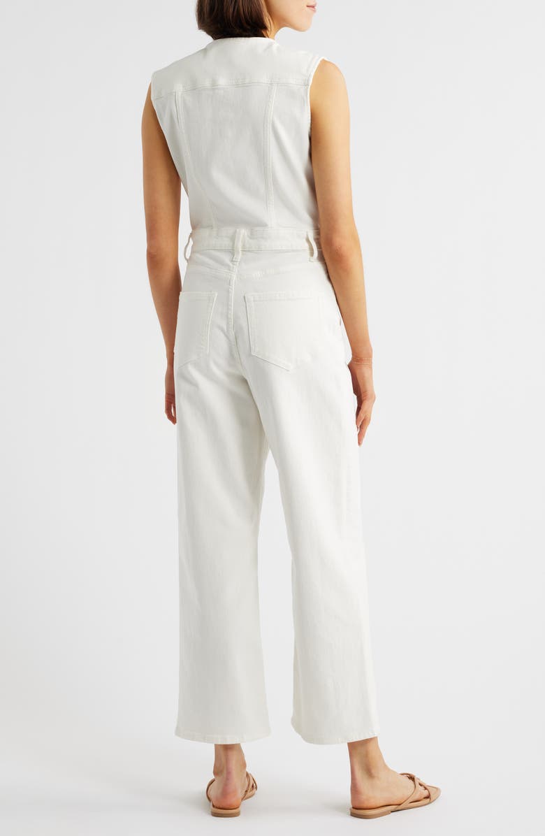 PAIGE Cirie Ankle Straight Leg Jumpsuit, Alternate, color, Tonal Ecru