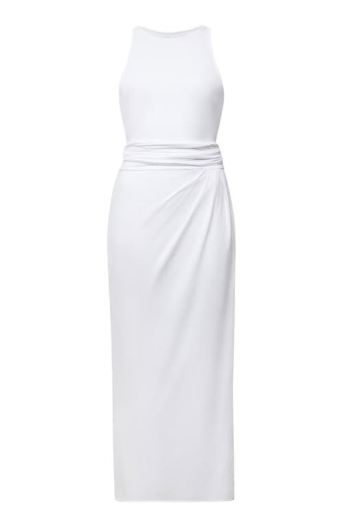 Another Tomorrow Sarong Tie Dress In White