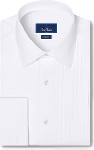 David Donahue Regular Fit French Cuff Tuxedo Shirt