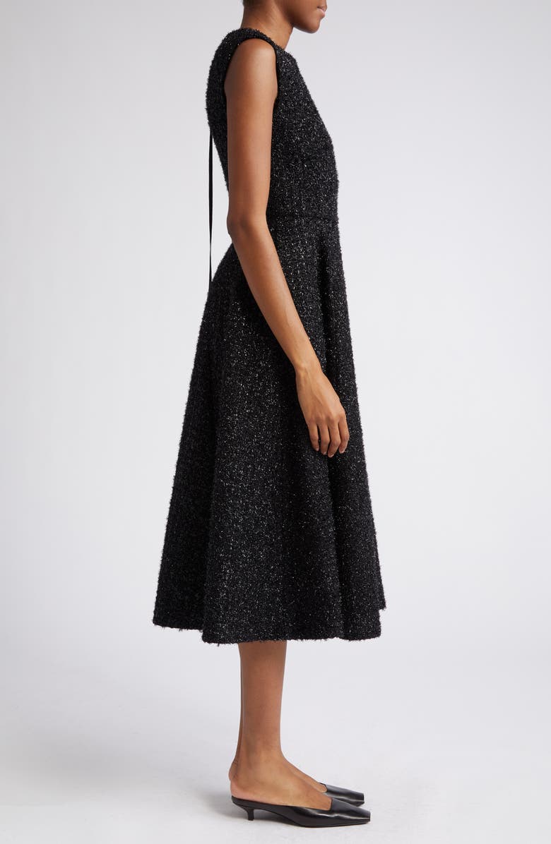 Adam Lippes Eloise Metallic Tweed Midi Dress, Alternate, color, 