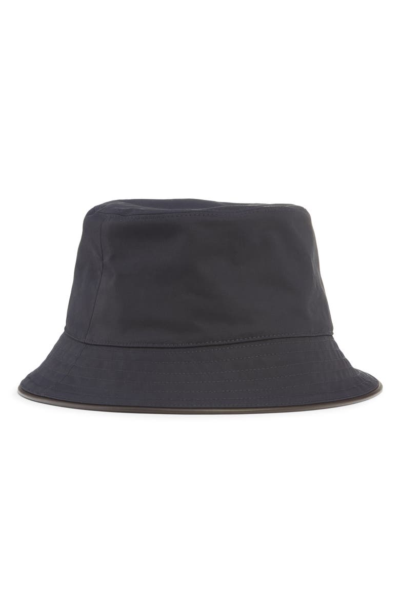 Moncler Logo Bucket Hat, Alternate, color, Navy Blue