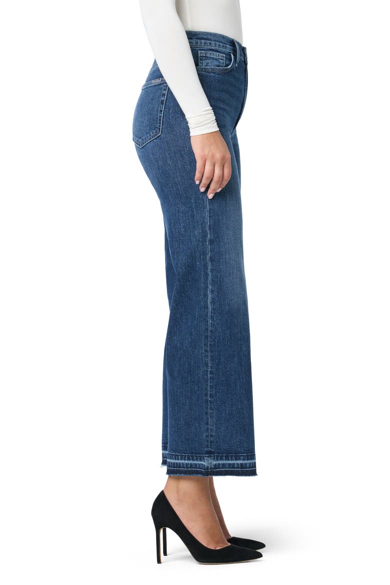 Release Hem High Waist Ankle Wide Leg Jeans, Alternate, color, KONIK