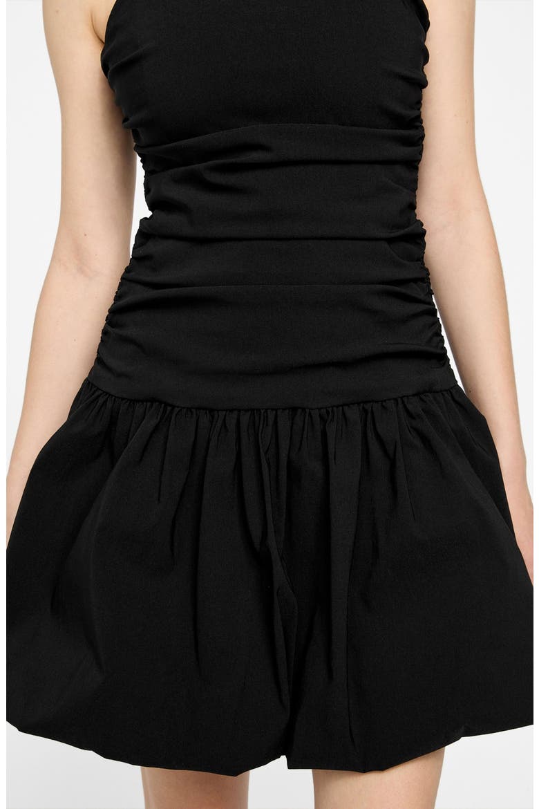 Felicity Bubble Hem Fit & Flare Dress, Alternate, color, JET BLACK