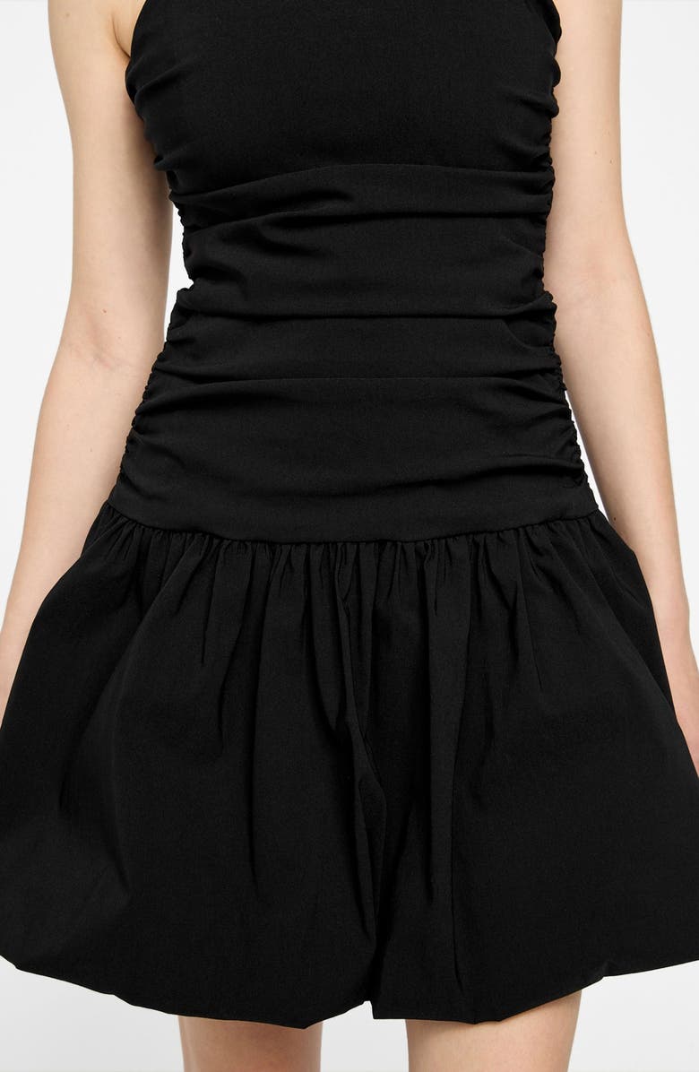 GUESS Felicity Bubble Hem Fit & Flare Dress, Alternate, color, Jet Black