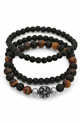 Men's Set of 3 Beaded Bracelets