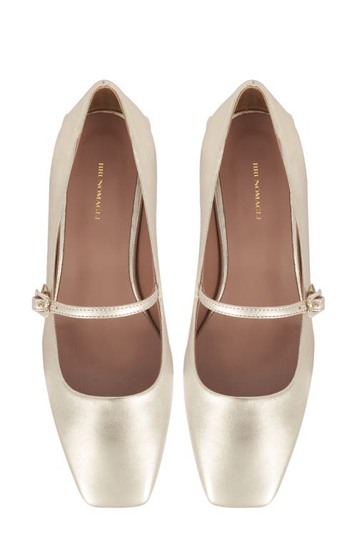 Bruno Magli Lucia Mary Jane Flat In Gold Metallic