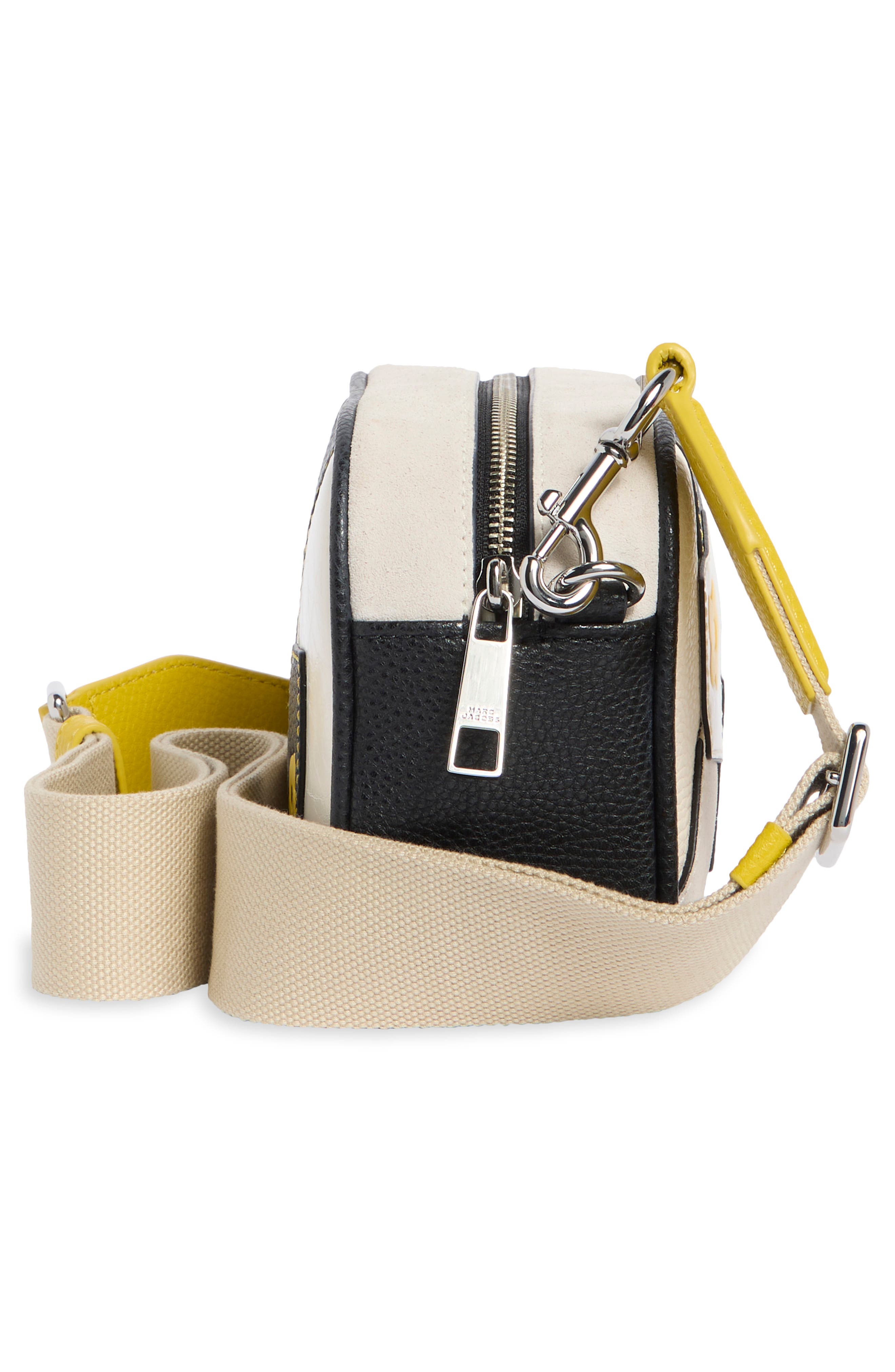 Bold Flash Patchwork Leather Camera Bag, Alternate, color, BLACK MULTI
