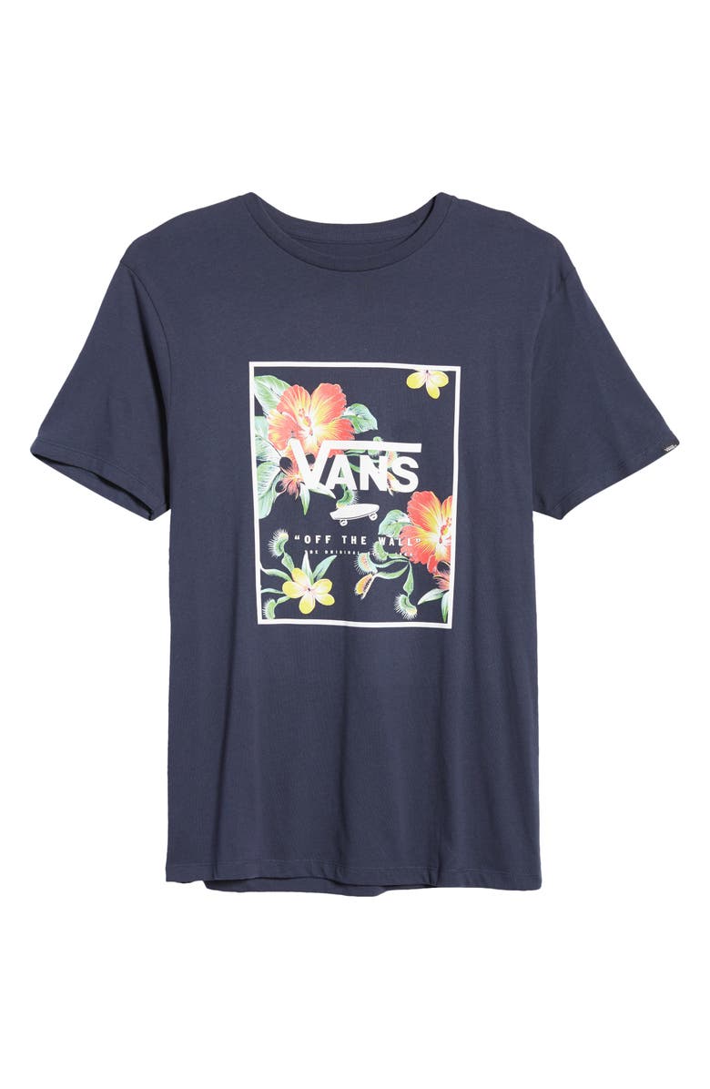 Vans Men's Floral Print Box Graphic Tee, Alternate, color,