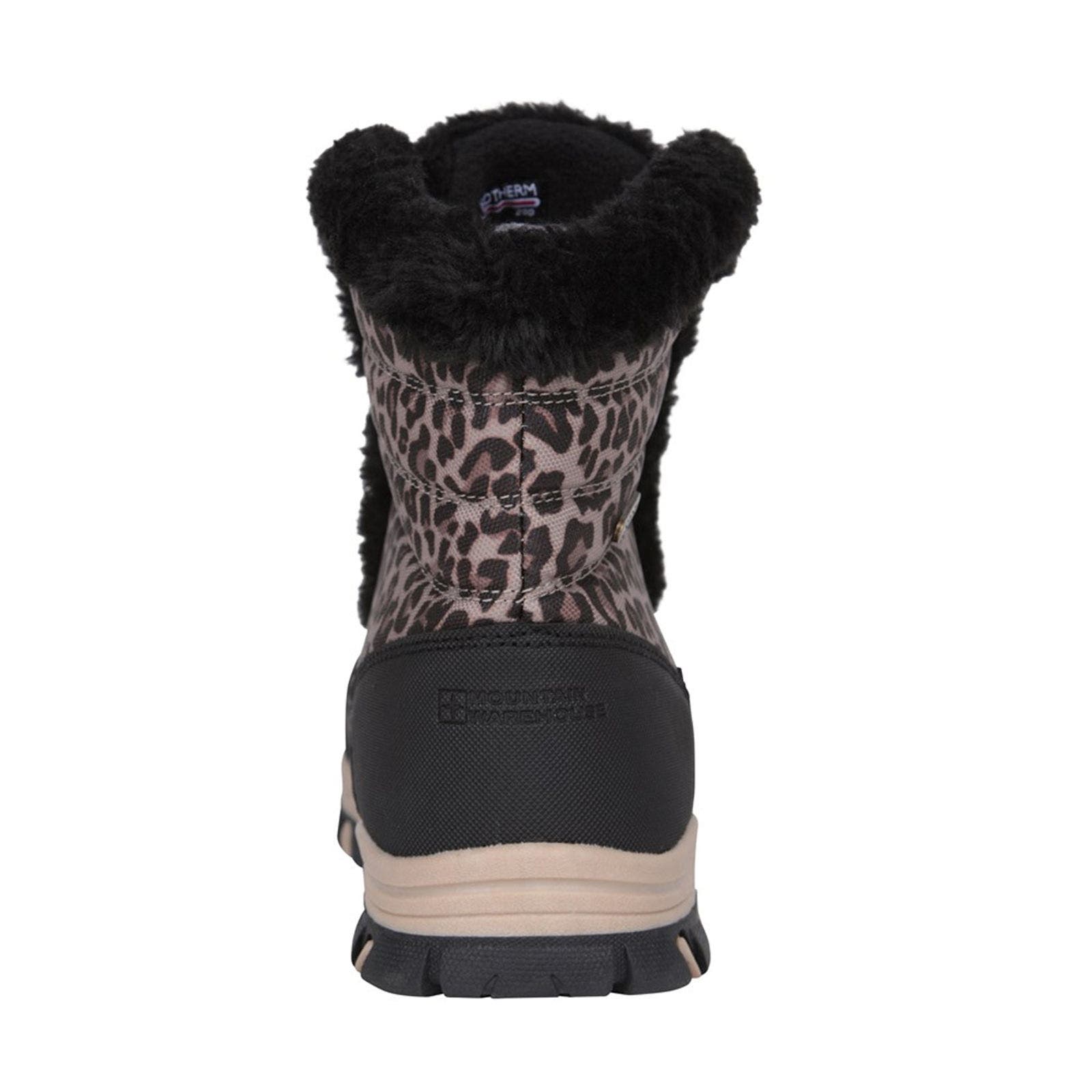 Ohio Leopard Print Thermal Snow Boots, Alternate, color, Black