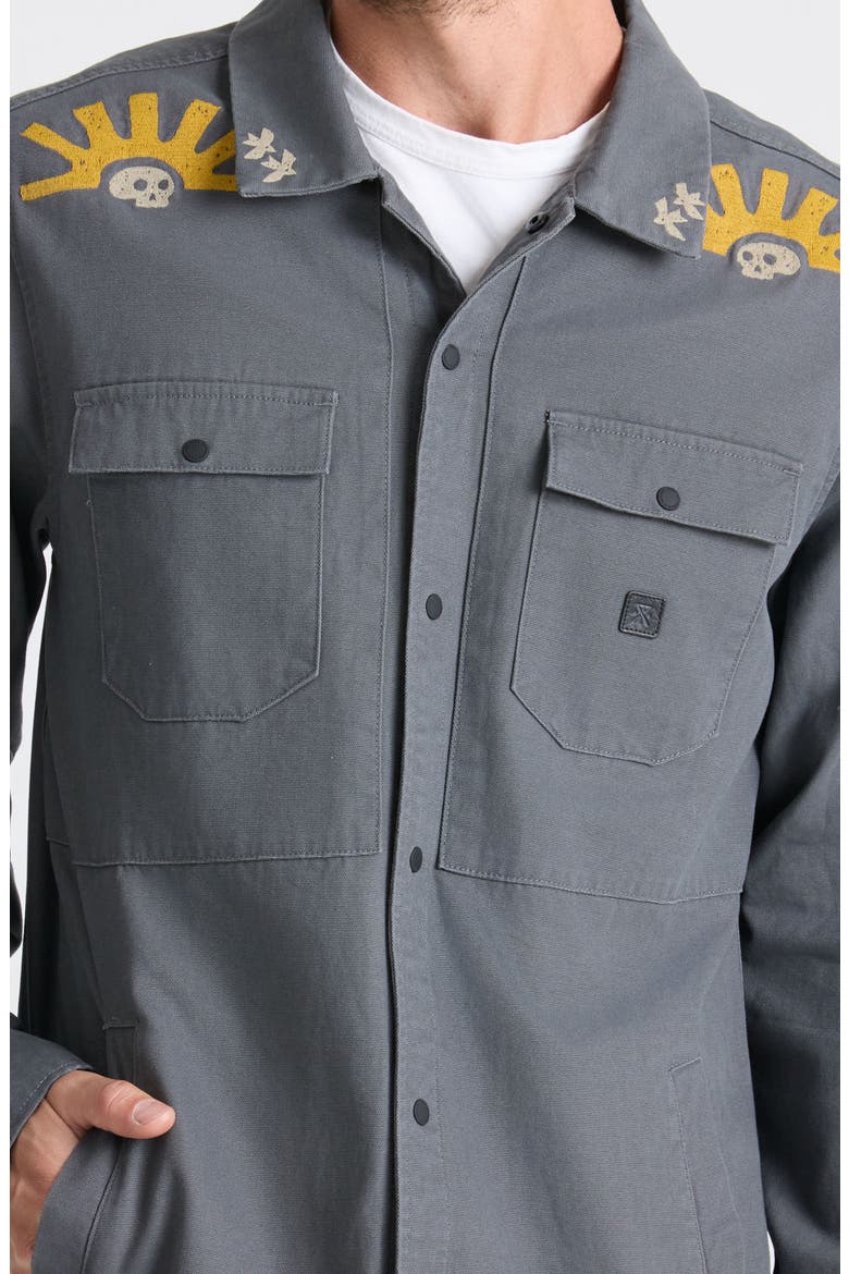 Hebrides Cotton Canvas Shirt Jacket, Alternate, color, CHARCOAL