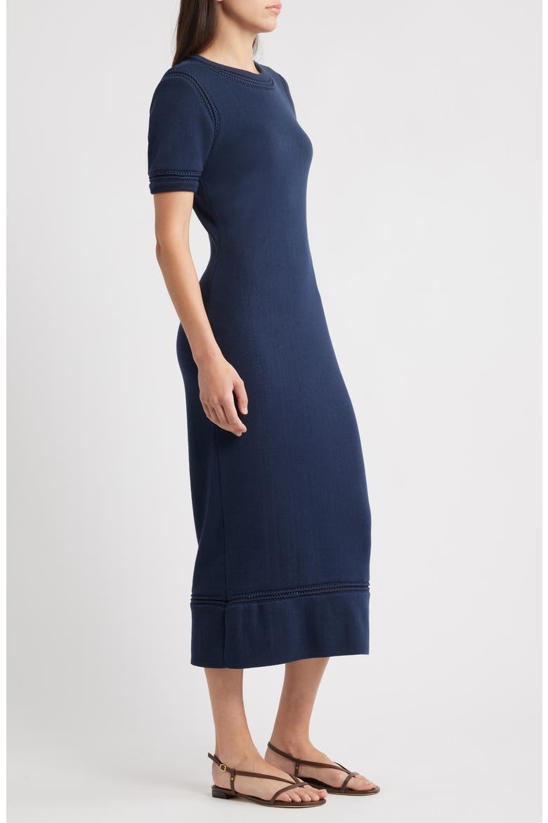 Morisette Organic Cotton Knit Midi Dress, Alternate, color, MIDNIGHT BLUE