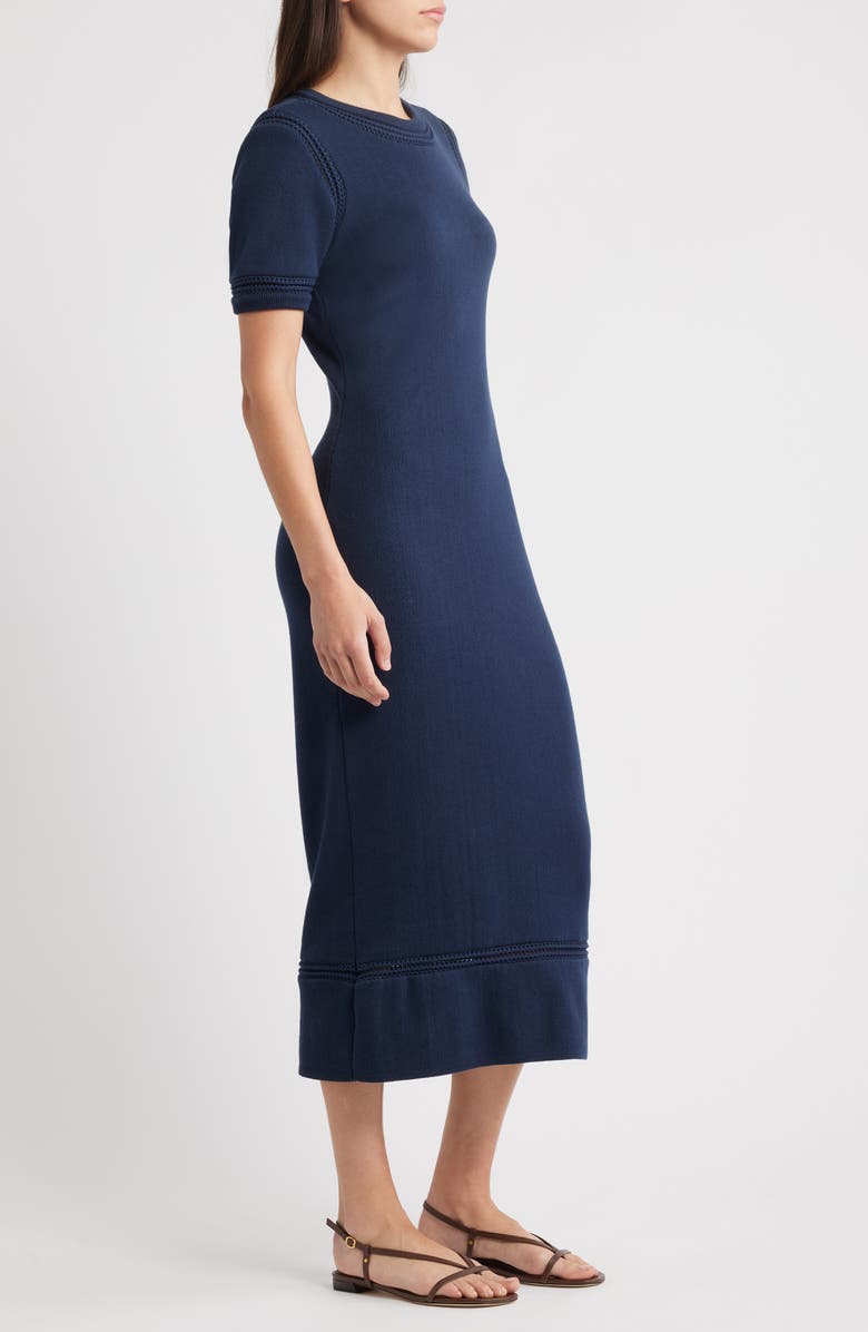 Cleobella Morisette Organic Cotton Knit Midi Dress, Alternate, color, Midnight Blue