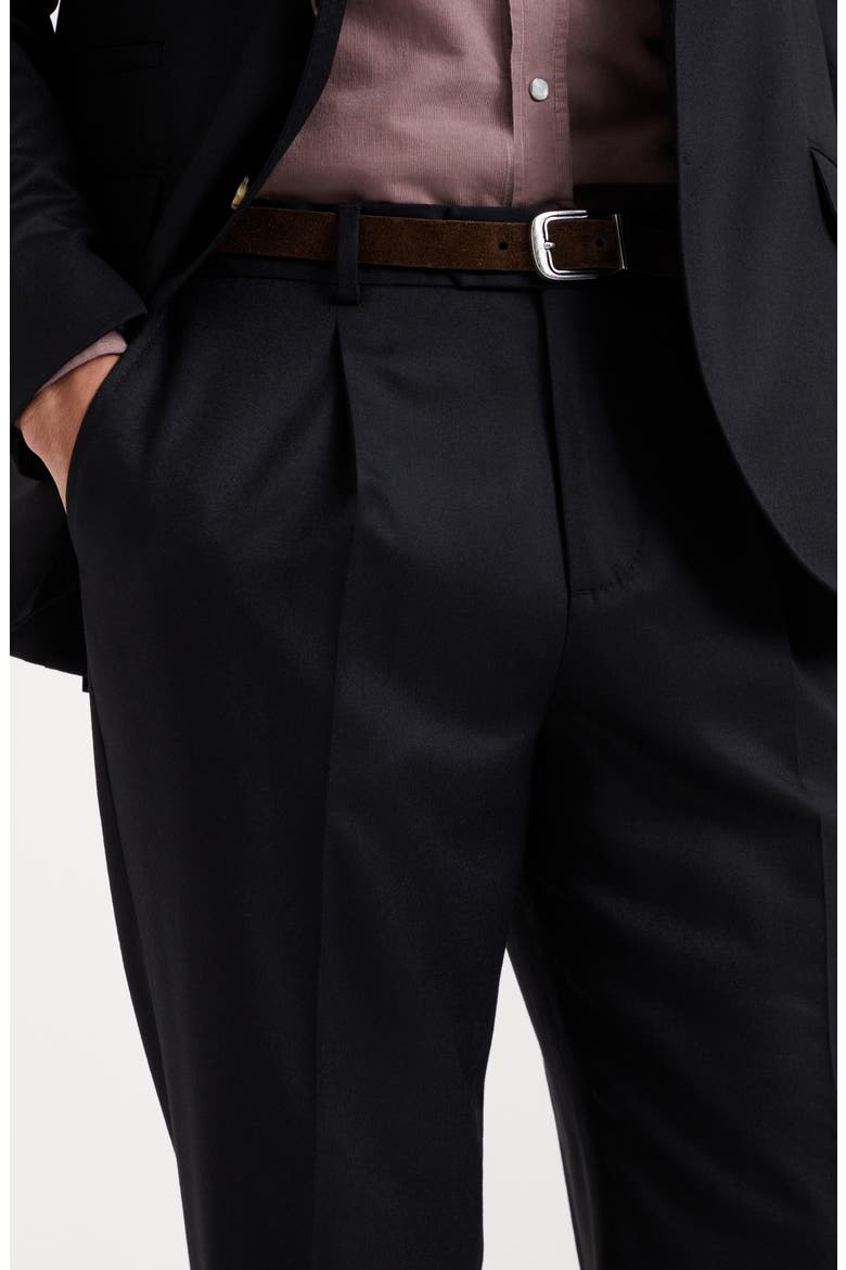Leisure fit trousers with pleats, Alternate, color, Black