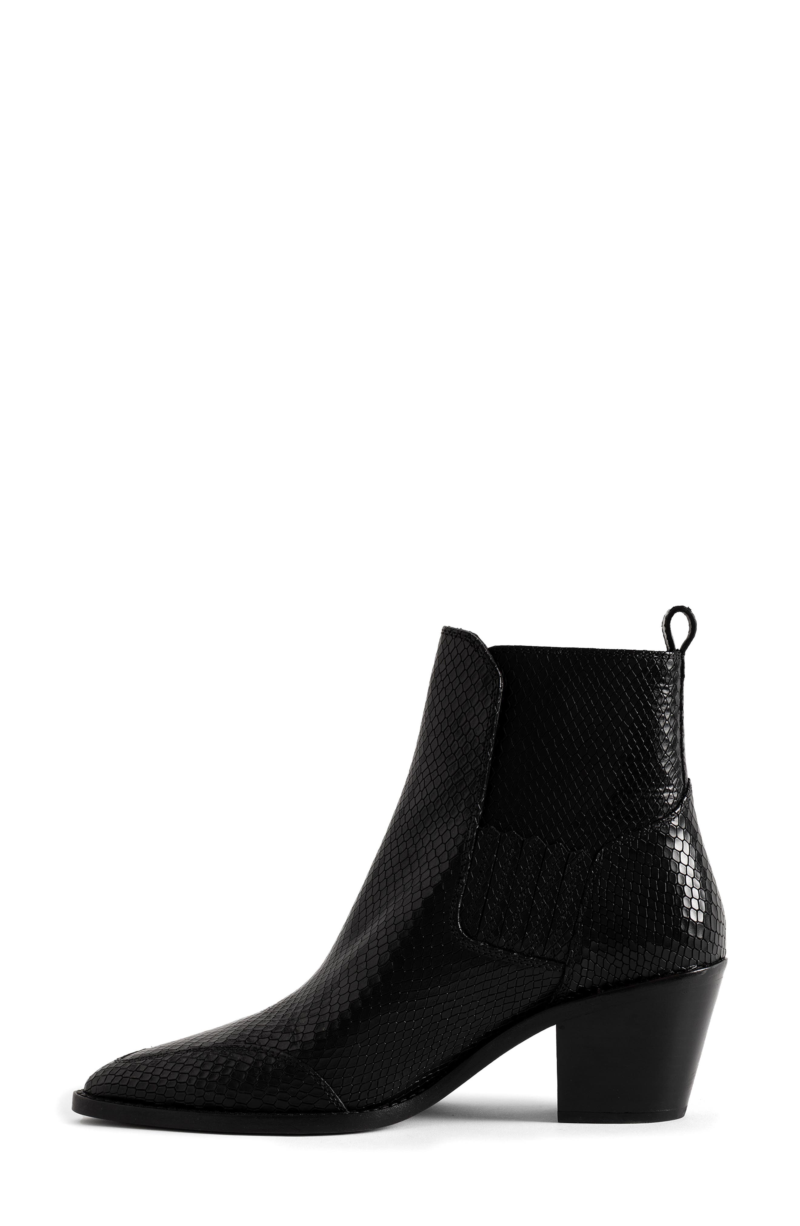 Tyler Neo Soft Wild Leather Bootie, Alternate, color, BLACK
