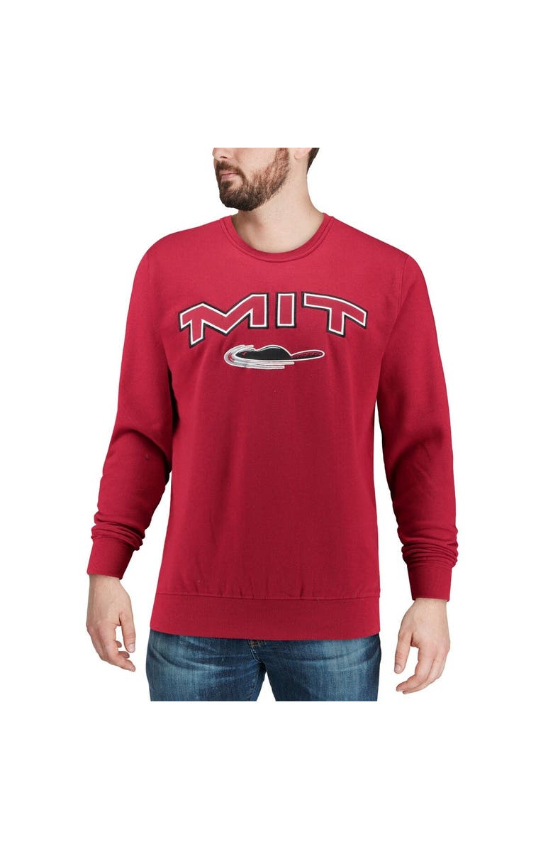 COLOSSEUM Men's Colosseum Cardinal MIT Engineers Arch & Logo Crew Neck Sweatshirt, Alternate, color,