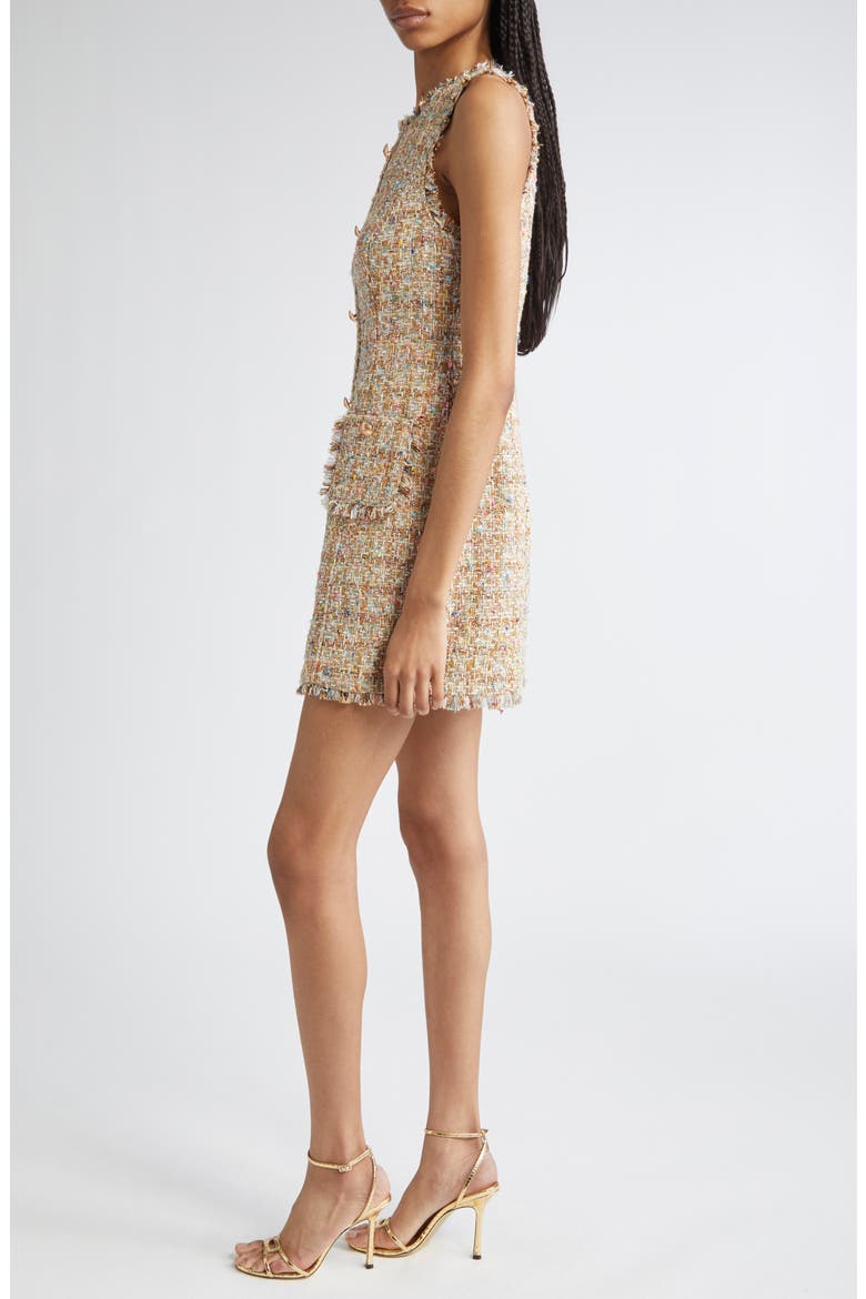 Adeline Metallic Bouclé Sheath Dress, Alternate, color, OCHRE MULTI