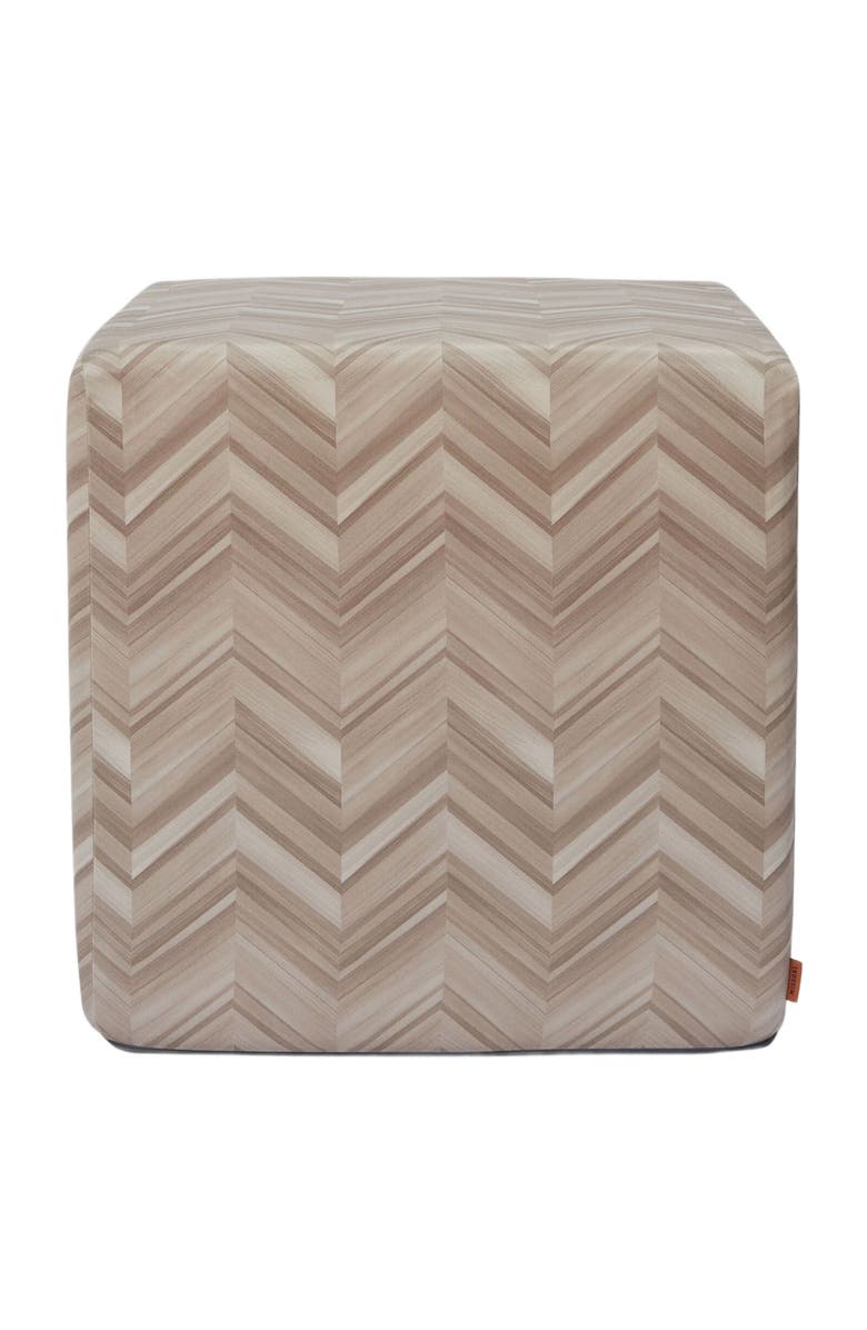 Missoni Home Layers 40x40x40 Cm Footstool Cube In Chevron Cotton Sateen, Main, color,