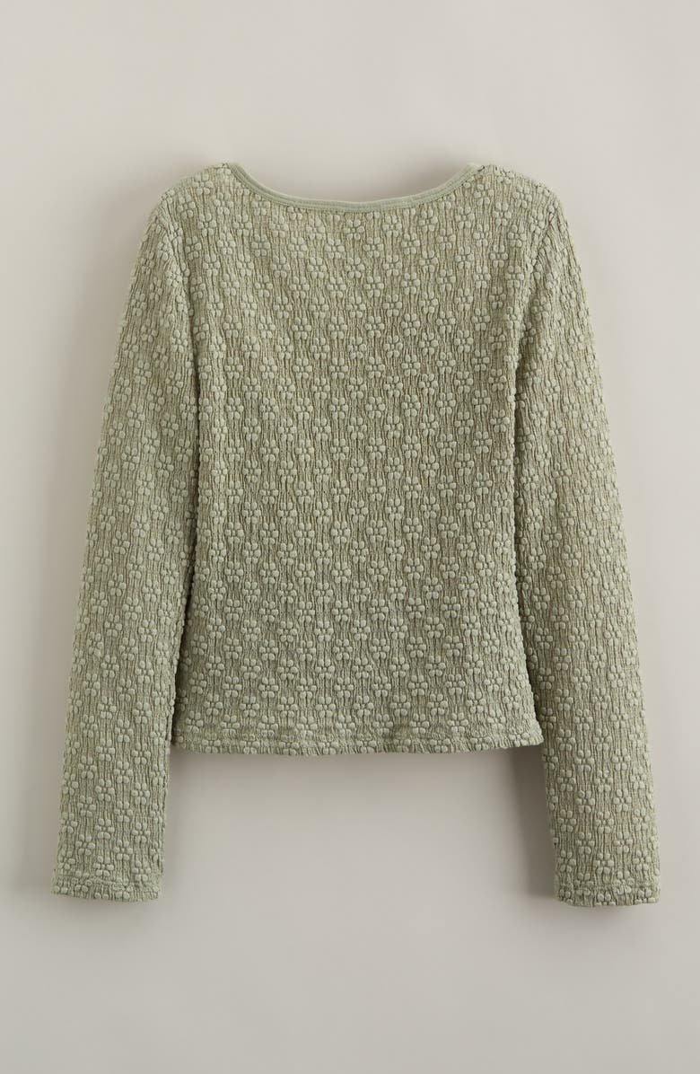 Treasure & Bond Kids' Stretch Lace Top, Alternate, color, Green Seagrass