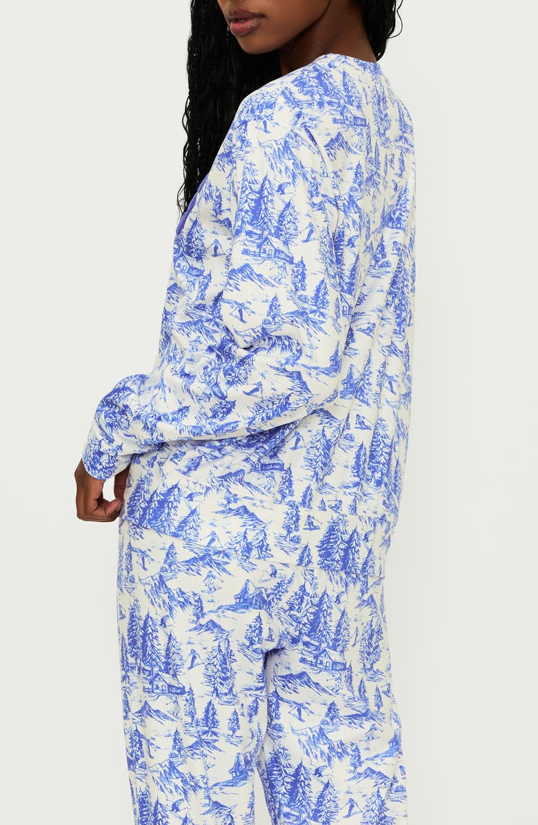 Beach Riot Cassia Après Ski Print Graphic Sweatshirt, Alternate, color, 