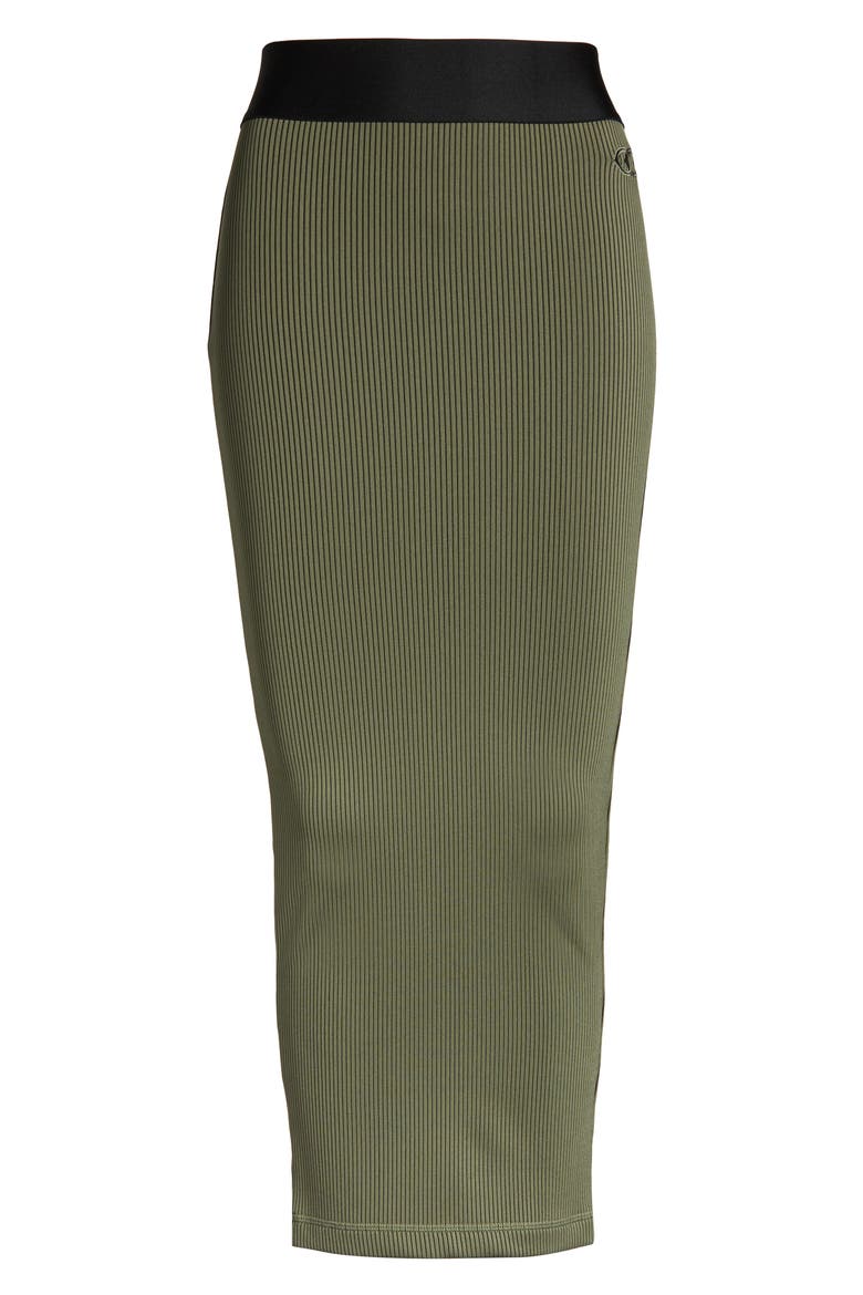 x Cardi B Ribbed Skirt, Alternate, color, BLACK