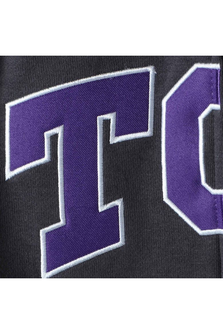 Youth Charcoal TCU Horned Frogs Applique Arch & Logo Full-Zip Hoodie, Alternate, color, Charcoal