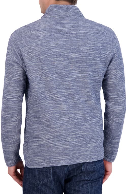 Robert Graham Ledson Space Dye Quarter Zip Top In Blue