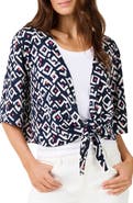NIC+ZOE Angles Convertible Linen Blend Cardigan