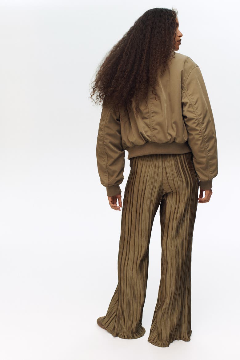 Crinkled Pants, Alternate, color, Khaki green