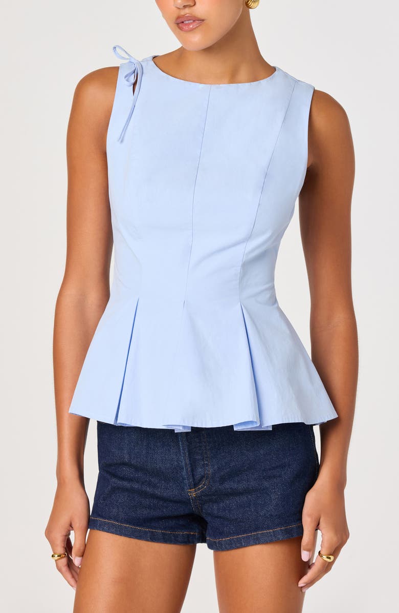 ASTR the Label Kalish Sleeveless Peplum Top, Main, color, Blue