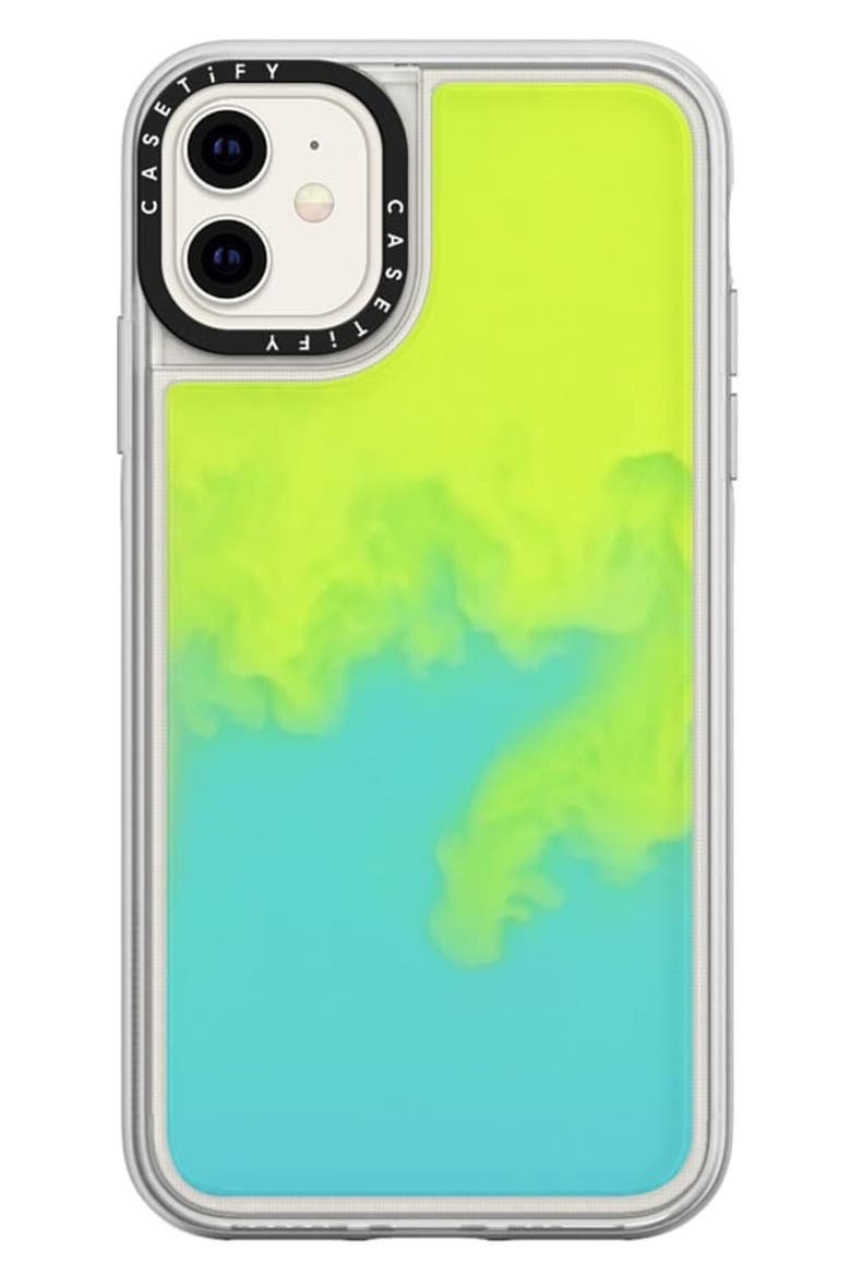 Neon Sand iPhone 11/11 Pro Case, Main, color, GREEN / YELLOW