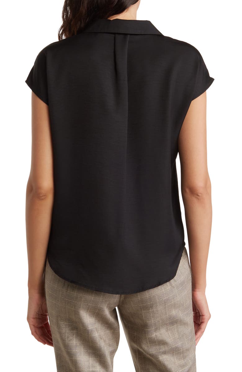 T Tahari Airflow Button-Up Camp Shirt, Alternate, color,