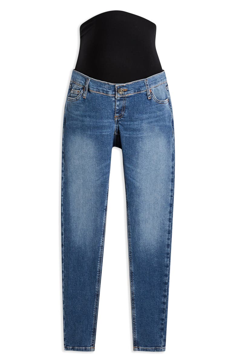 Topshop Jamie Over the Bump Maternity Jeans, Alternate, color, 