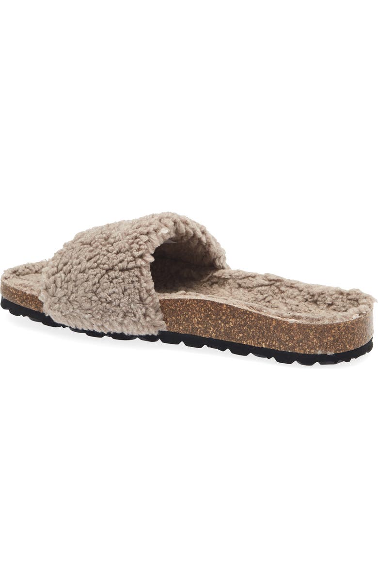 Cordani Mylie Faux Fur Slide Sandal, Alternate, color, Moon
