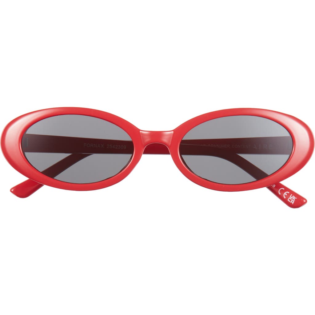 Aire Fornax 53mm Oval Sunglasses In Poppy/smoke Mono