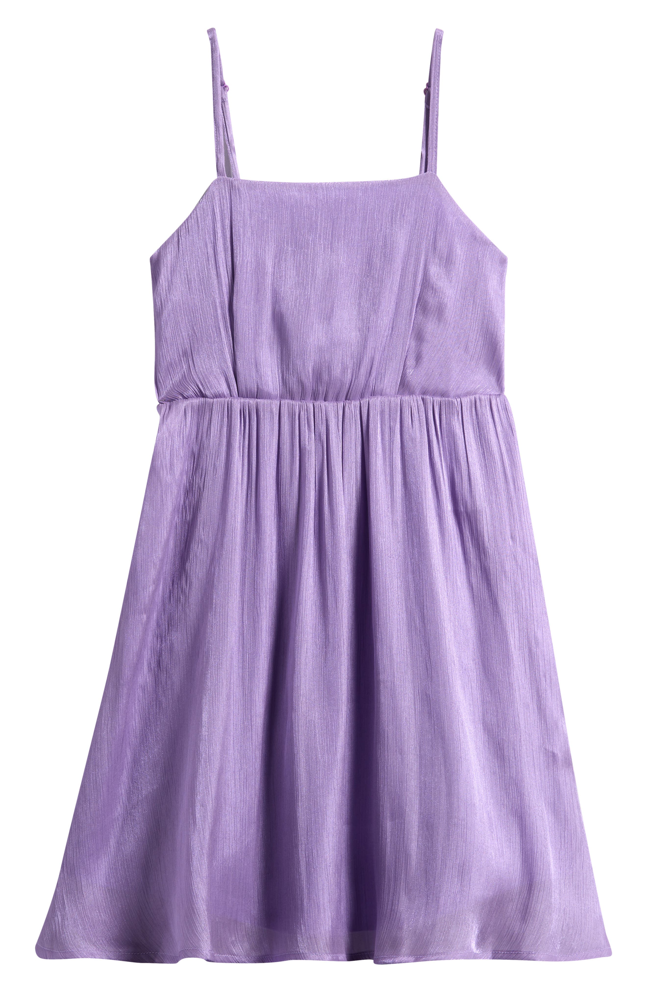 Ava & Yelly Kids' Shimmer Crinkle Babydoll Party Dress