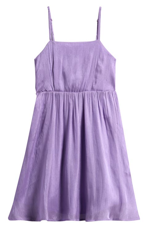 Kids' Shimmer Crinkle Babydoll Party Dress (Big Kid)