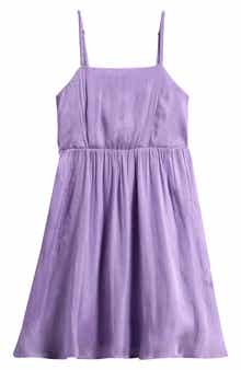 Ava & Yelly Kids' Shimmer Crinkle Babydoll Party Dress