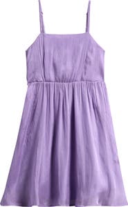 Ava & Yelly Kids' Shimmer Crinkle Babydoll Party Dress