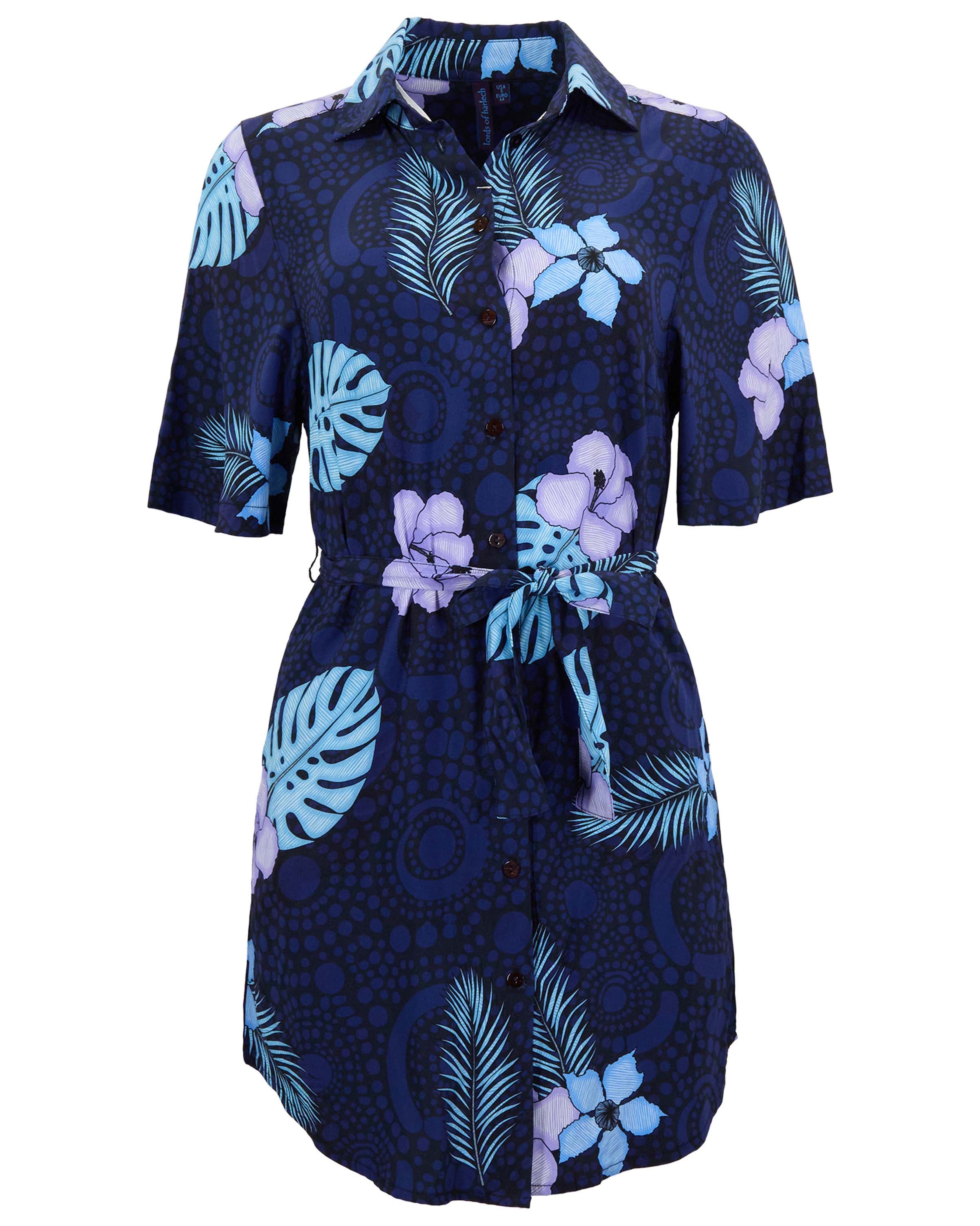 Tropical Fantasy Womens Wrap Shirt Dress - image 2