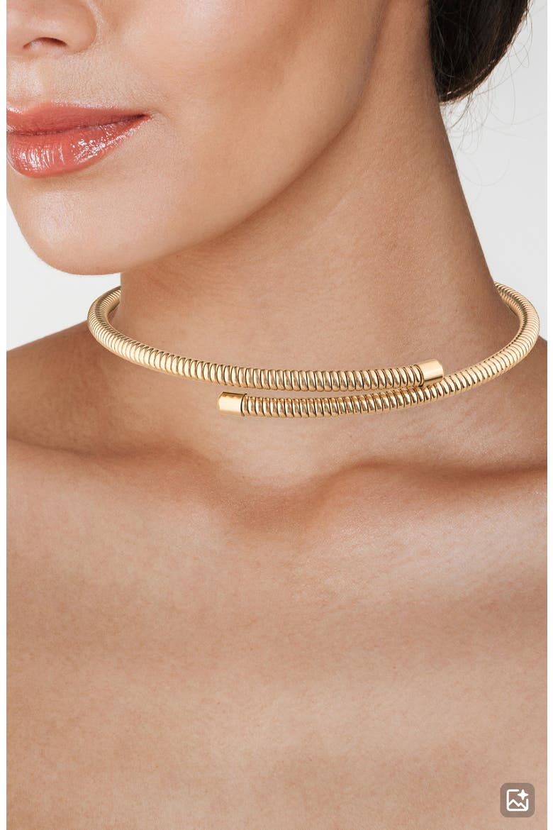Cocoon Chain Wrap Choker Necklace (Nordstrom Exclusive), Alternate, color, GOLD