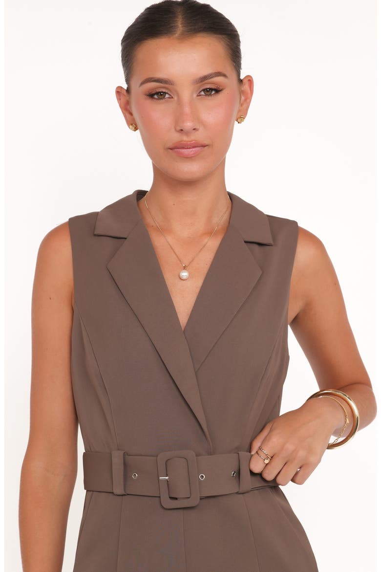 Sienna Belted Sleeveless Wide Leg Jumpsuit, Alternate, color, KHAKI BROWN