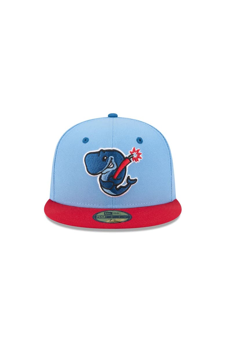 Men's New Era  Blue Eugene Emeralds Theme Nights 59FIFTY Fitted Hat, Alternate, color, Blue