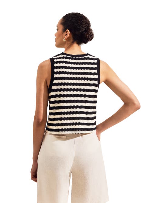 Ro&zo Stripe Knitted Sleeveless Shell Top