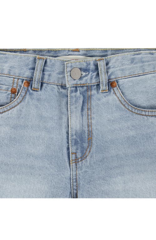 Shop Levi's Kids' Mini Mom Embroidered Denim Shorts In Desert Sky